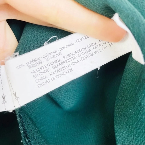 ZARA‎ Trafaluc Dark Green Cropped Bell Sleeve Top - Picture 8 of 8